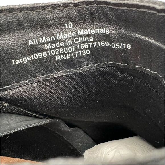 Dolce Vita DV Black Ankle Booties Women's Size 10 BK Faux Leather Cutout 3” Heel - Picture 8 of 8